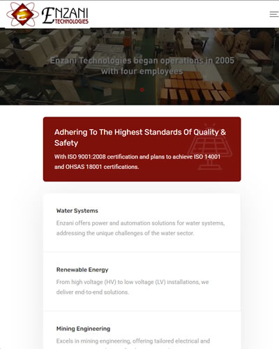 enzani technology website